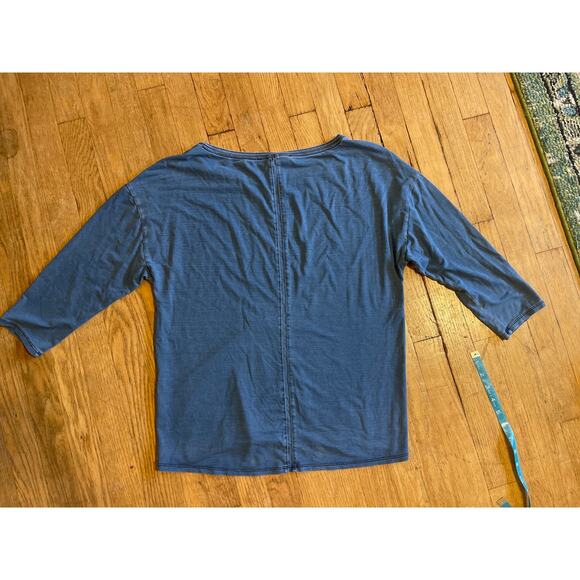 White House Black Market Blue Demin Color Three Quarter Length Shirt Medium - Picture 6 of 6